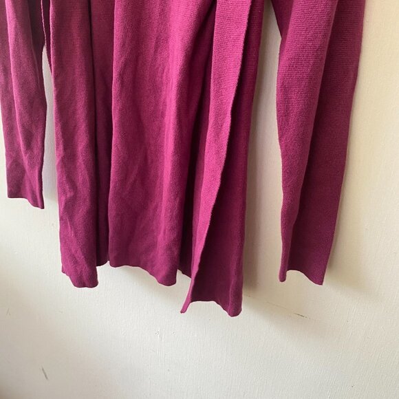 Chicos Cardigan Womens Size XS Chicos 0 Purple Tie Long Line - Picture 3 of 5